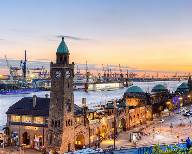 Der Hafen von Hamburg