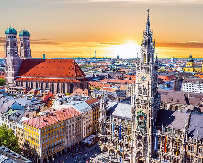 Aufnahme von München von oben