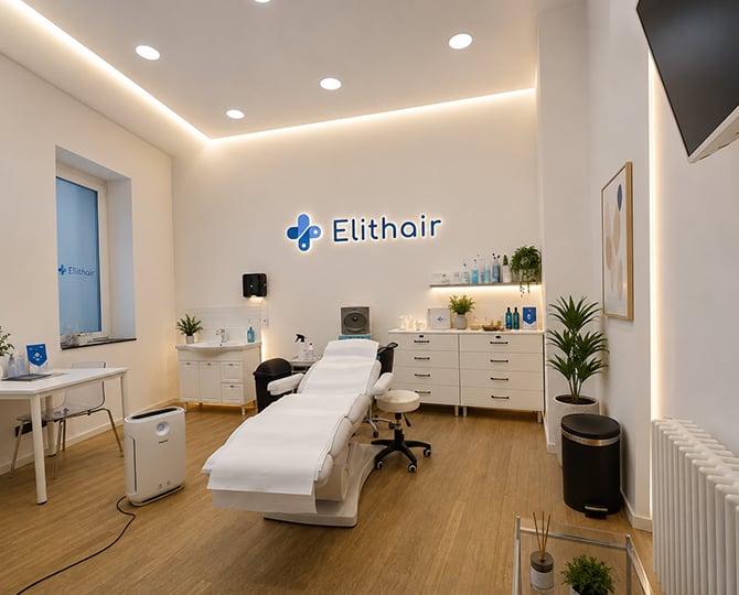 Der Behandlungsraum des Elithair PRP Standort in Berlin